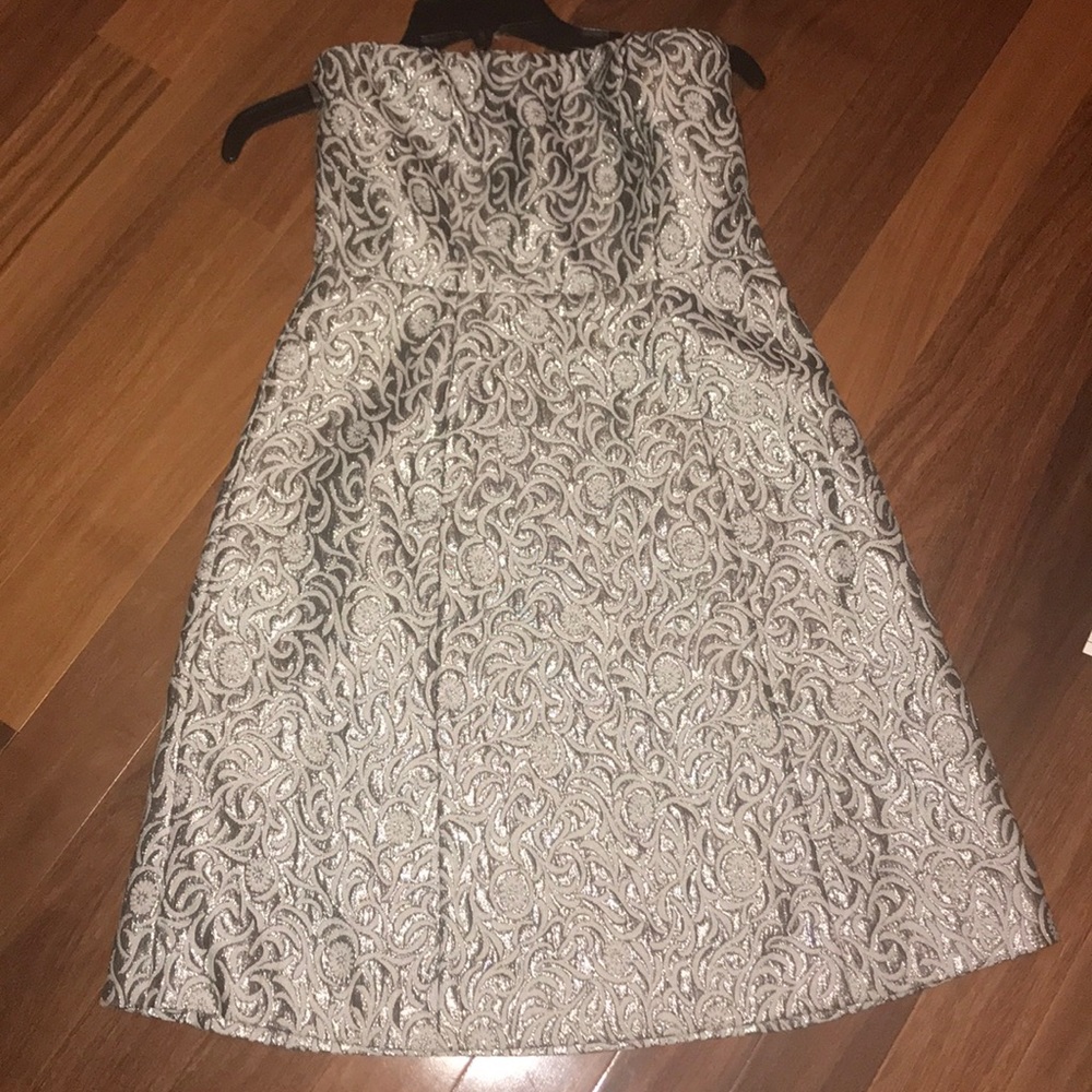 Strapless metallic dress size 6
